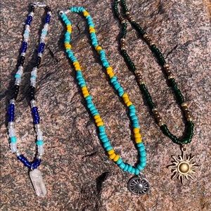 Beaded charm necklaces